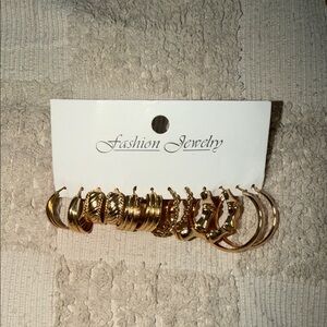 Gold Hoop Earring Set